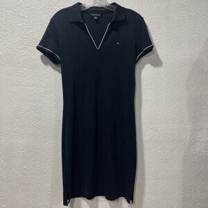 Tommy Hilfiger Blue Collared Short Sleeve Polo T-Shirt Dress Women's Size M
